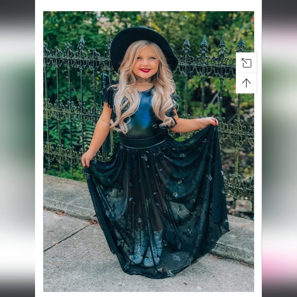Fashionistots Mesh/Faux Leather leo/maxi skirt (3T)
